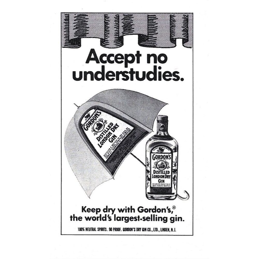 Gordons Distilled London Dry Gin Advertisement 1970s Vintage Print Ad